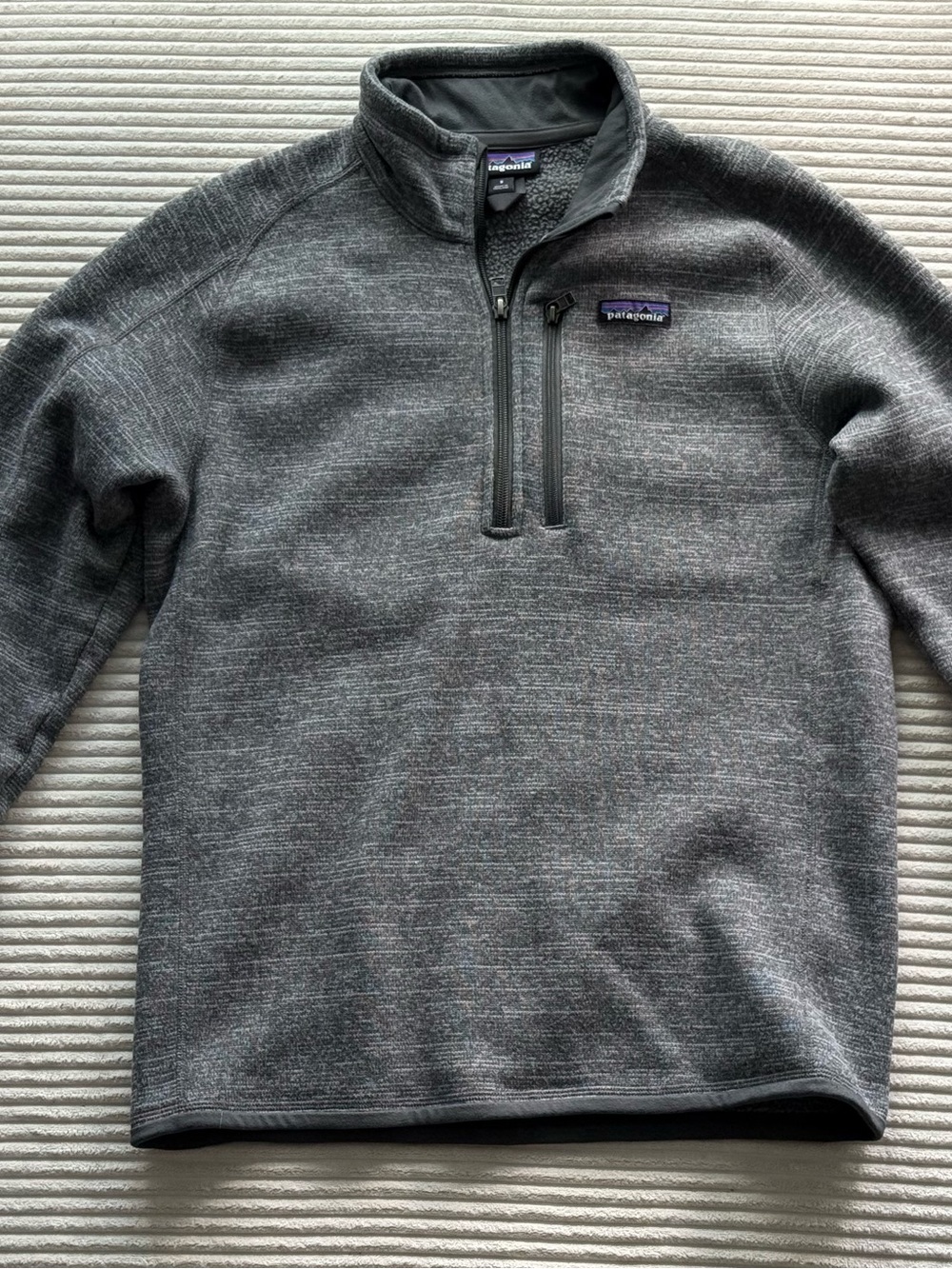 Patagonia Men's Zip-Neck Sweater in Heather Gray